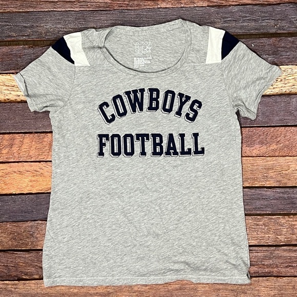 Womens Dallas Cowboys NFL Football Sports Gray Tailgate Tshirt - Picture 1 of 4